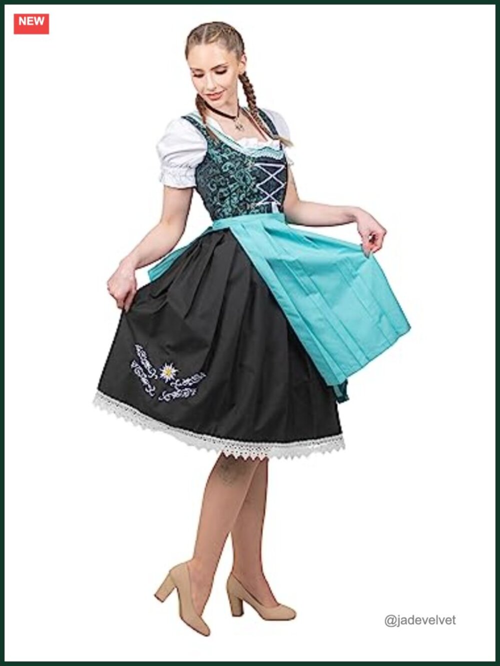 Edelweiss Creek 3-Piece Dirndl Oktoberfest Costume Set Embroidered